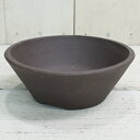 植木鉢 おしゃれ 素焼き鉢 常滑焼 丸反山草鉢T70A S< 13.8cm 4号 浅い 浅め 浅鉢 陶器鉢 寄せ植え 和風 茶 ブラウン 盆栽 古典 国産 プラ...