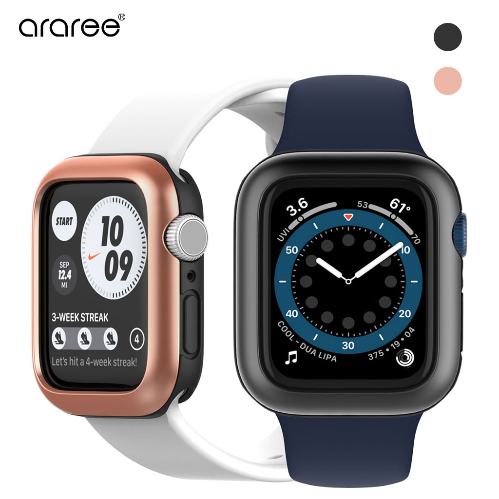 Rakuten - アップルウォッチ 保護ケース カバー araree AMY デュアルレイヤーケース アップルウォッチ アクセサリ for Apple Watch 40mm (Series 6/5/4、SE 3/2/1) 装着簡単 デュアルレイヤー メタルフレーム 全面保護 TPU 耐衝撃 メンズ プレゼント レディース