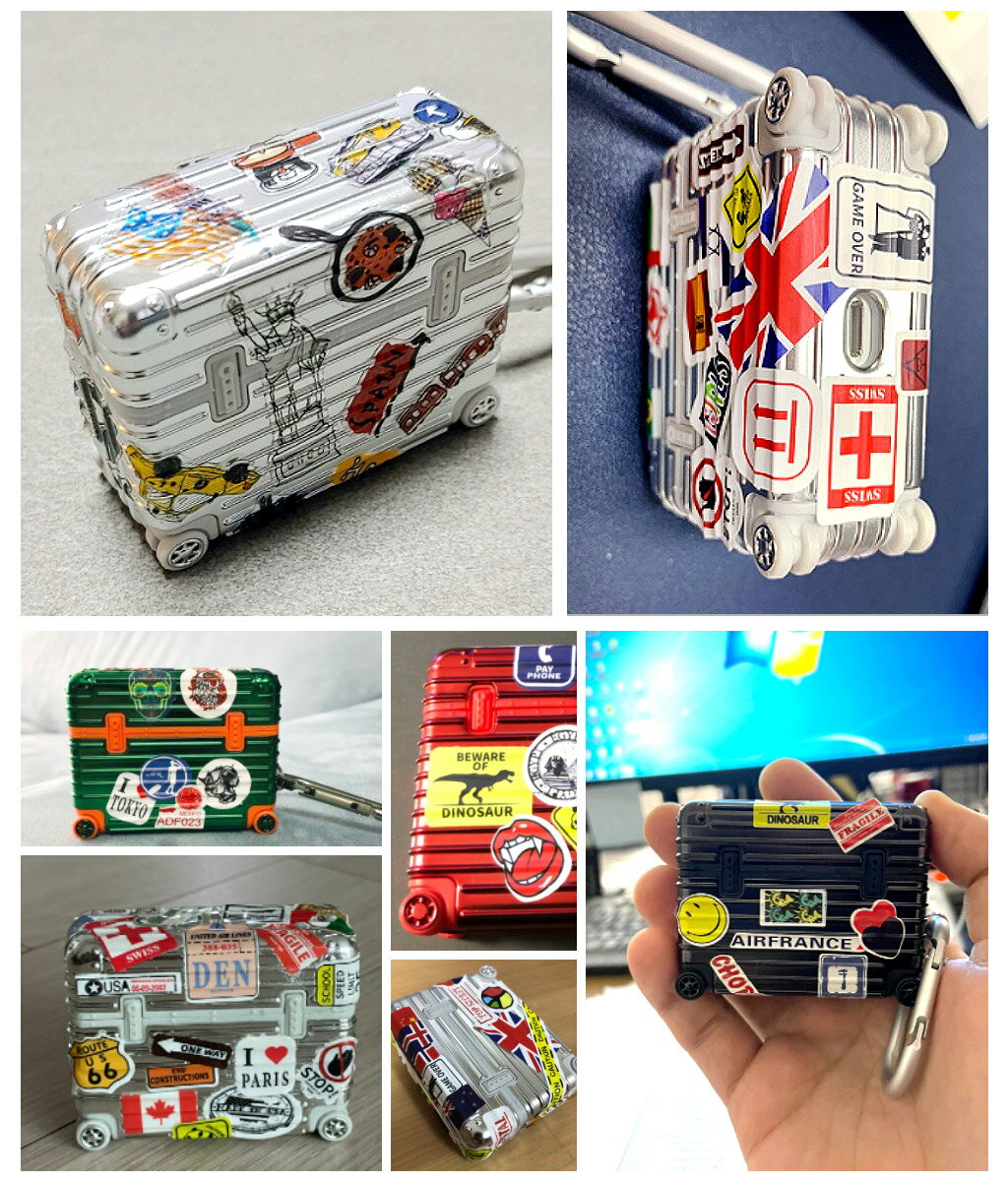 AirPodsProケースハードケースMIAKキャリーケーススーツケースエアーポッズカバーワイヤレス充電Qi対応ポリカーボネートTPU