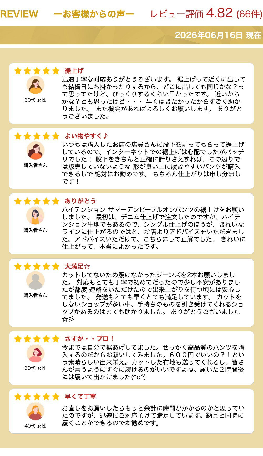 【裾上げ】デニムの紹介画像3
