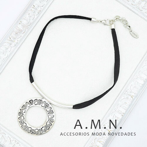 樂天商城 - レディースネックレス A.M.N. モノトーンカラー サークルペンダント ショートネックレス