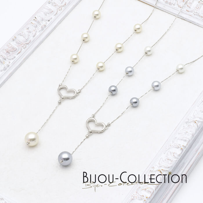 ドイツ製ネックレス BIJOU-COLLECTION ハートペンダント Y字型ネックレス コスチュームジュエリー