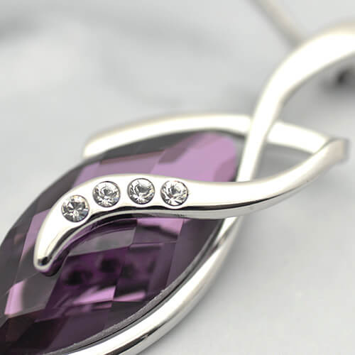 ネックレス ペンダント パープル BIJOU−COLLECTION シンプル インポートアクセサリ...