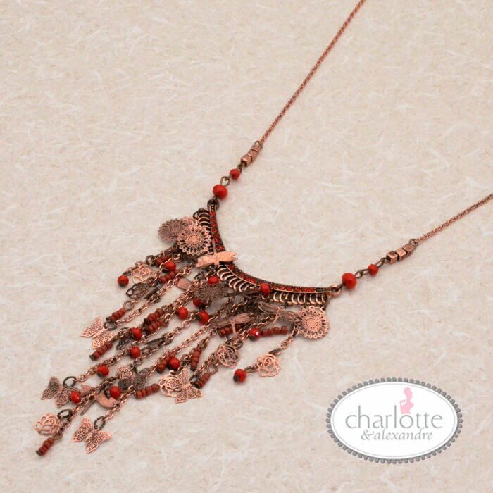 樂天商城 - 【10％OFFクーポン】フランス直輸入 charlotte＆alexandre シャルロットアレクサンドラ ピンクゴールド ゴージャスネックレス