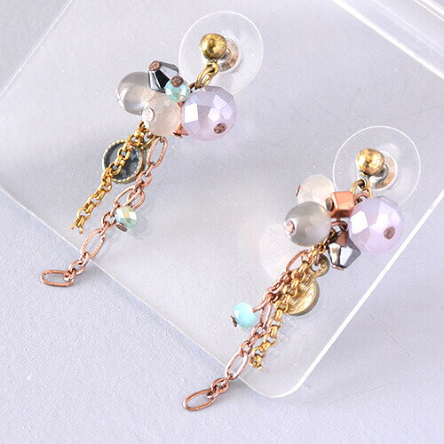 樂天商城 - 【20％OFFクーポン】ピアス フランス製Charlotte ビーズ ぶら下がり インポートアクセサリー おしゃれ 一点物 コスチュームジュエリー
