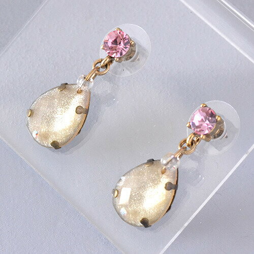 樂天商城 - ピアス フランス製Charlotte ビジュー ドロップ インポートアクセサリー