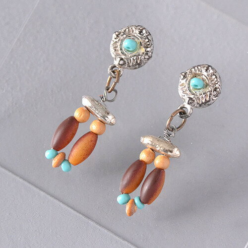 樂天商城 - ピアス フランス製Charlotte インポートアクセサリー エスニック アジアンテイスト 一点物