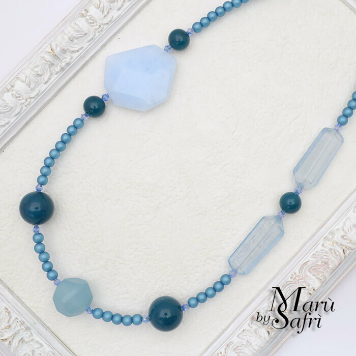 樂天商城 - 【本日限定20％OFFクーポン】イタリア直輸入 MARU BY SAFRI エメラルドグリーン ステーションネックレス 春夏 大人 彼女 女性 アクセサリー ジュエリー レディース シンプル ペンダント ジュエリー