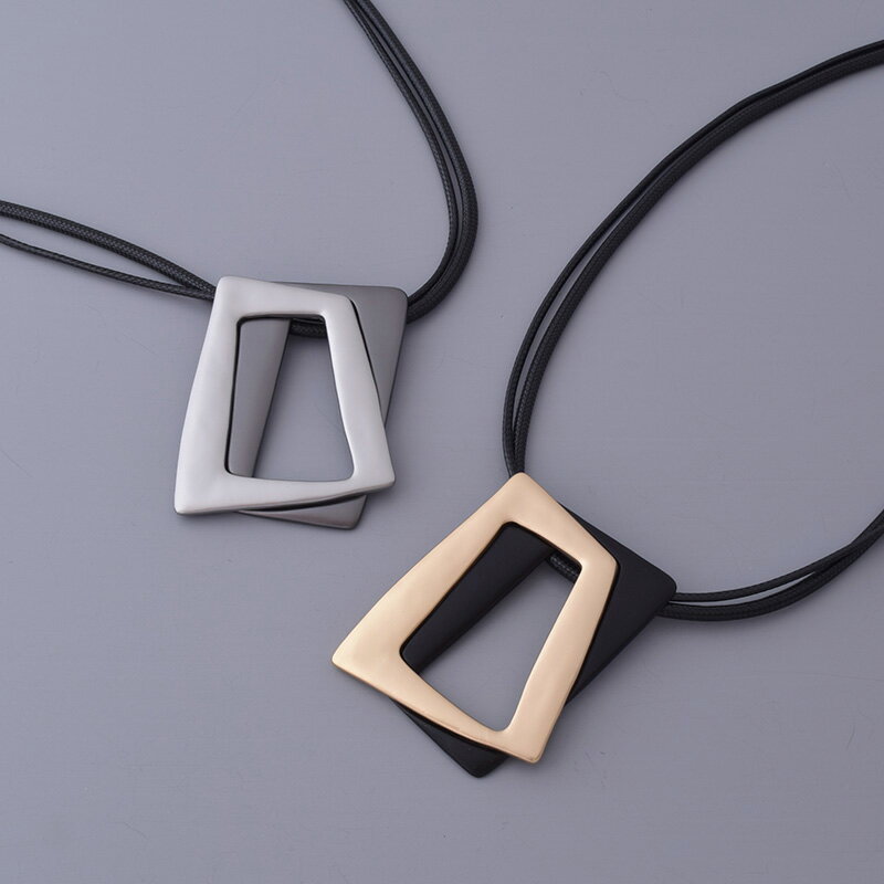 樂天商城 - ロング ペンダントネックレス 紐 レディースアクセサリー プレゼント コスチュームジュエリー シック スタイリッシュ