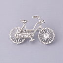 ブローチ 自転車 シルバー ラインストーン ジャケット スーツ レディース アクセサリー