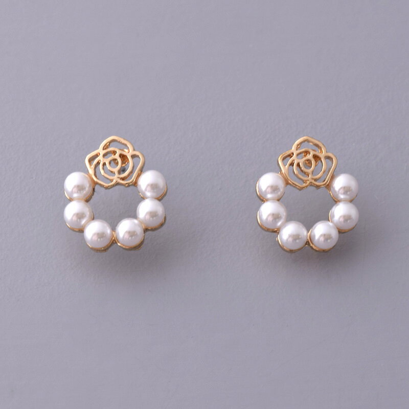 樂天商城 - ピアス フラワー パール リース レディース アクセサリー シンプルデザイン 上品 気品 きれいめ エレガント カジュアル デイリー
