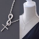 レディースネックレス クロス 十字架 シンプル アズキチェーン あずき 小豆 シルバー 春 夏 秋 冬 上品 流行 人気