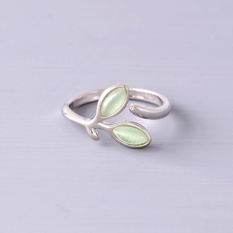 樂天商城 - リング 指輪 双葉 植物モチーフ 9〜10号 シルバー かわいい ファッションリング レディース アクセサリー