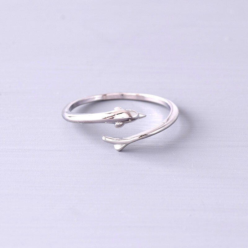 樂天商城 - リング 指輪 イルカ 12〜15号 シルバー かわいい ファッションリング レディース アクセサリー