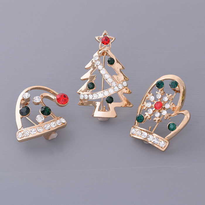 ブローチ クリスマスツリー 手袋 ミトン 帽子 かわいい ブローチ おしゃれ