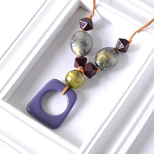 樂天商城 - 【10％OFFクーポン】ネックレス ペンダント レディース 大人 パープル ゴールド コスチュームジュエリー おしゃれ