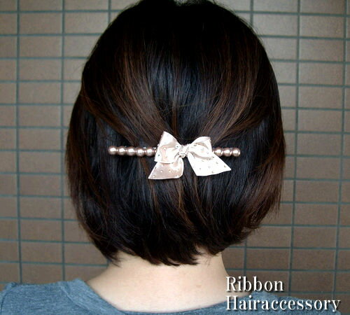 営業日昼12時まで当日発送！ ストーン付 パール ＆ リボン　バレッタ ヘアアクセ ヘアアクセサリー 七五三 成人式、フォーマル、結婚式、ウェディング、パーティー、アクセサリー 入学式 入園式 1ztj 人気 バレンタイン格安通販　バレンタイン　人気　ランキング