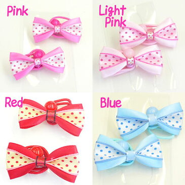 【1円アウトレット】 【3240円以上お買い上げのお客様対象!】 【種別ZAP】 キッズドット柄 リボン ポニー 2個セット ポップカラー ヘアゴム シュシュ ヘアアクセ ヘッドアクセ 髪飾り 大人かわいい ウェディング パーティー 祭 浴衣 入学式 入園式 1ztj 人気