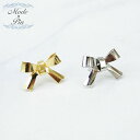 襟元 ネクタイ ピンブローチ メタルリボン モードピン