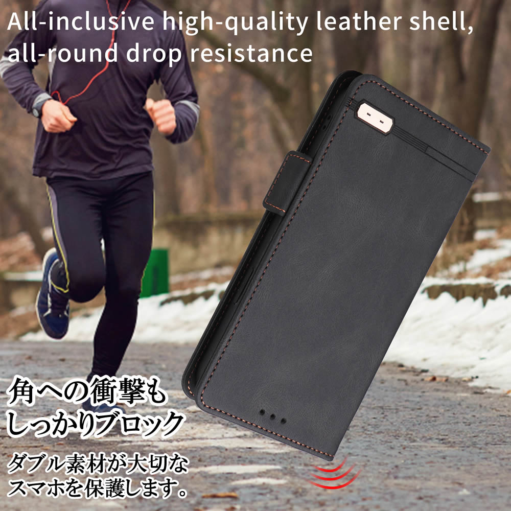 AQUOS wish3 A302SH SH-53D ケース スマートフォンケース 手帳型ケース 二つ折りケース カバー マグネット 定期入れ ポケット シンプル スマホケース TPUケース スタンド機能 携帯ケース