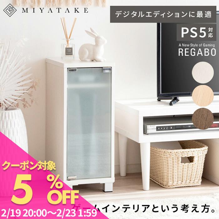デザイナーズゲームラック REGABO（レガボ）ゲーム機ラック ゲーミングラック リビング収納 プレステ5..