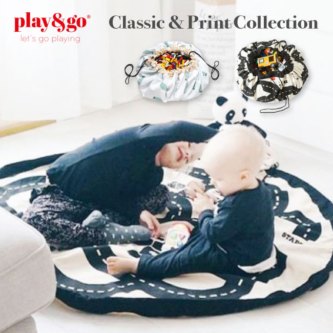 ★楽天ランキング1位 Play＆Go プレイアンドゴー Classic Print Collection 直径140cm 2way プレイマット おもちゃ収納マット おもちゃ 収納 巾着 袋 おしゃれ ロードマップ トレイン パズル ブロック お片づけ PG9972のサムネイル