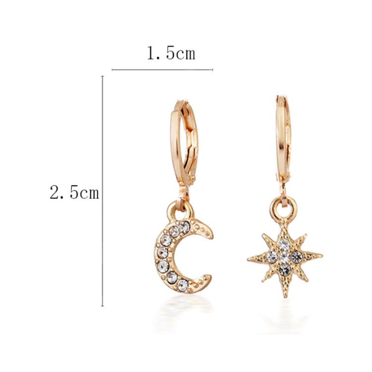 三日月 ギフト ゴールド アシンメトリー ピア...の紹介画像2