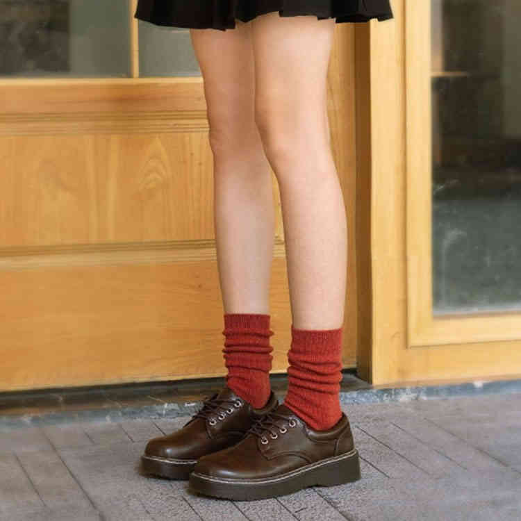 厚手 足冷え対策 3足セット ハイソックス ウール混 リブ カラーソックス 締め付けない ロングソックス 靴下 暖かい ソックス レディース 冷えない 防寒 送料無料 ロング 冬 保温 秋 22.5-26cm 学生 制服 革靴 ローファー スニーカー ウール混