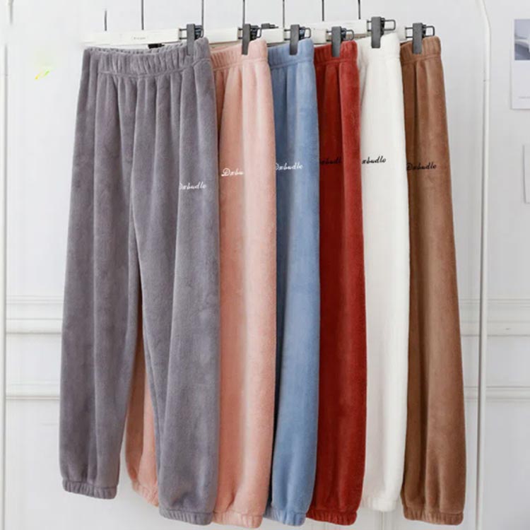 ルームパンツ レディース メンズ もこもこ パジャマ 下だけ あったか ストレスフリー 冬 ズボン ボトムス 部屋着 ゆったり 裾しぼり ウエストゴム 快適 無地 男女兼用 ペアルック リンクコーデ カップルお揃い 送料無料 プレゼント