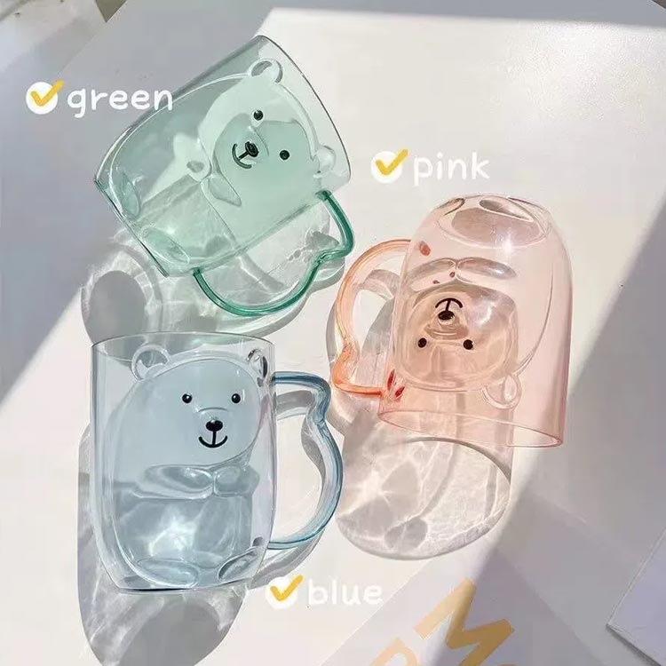 2個セット うがいコップ 歯みがきコップ カップルコップ 洗面用コップ 歯磨き 洗面用品 はみがきコップ 歯磨きコップ うがい コップ 自立 シンプル クリアカラー かわいい クマ 割れない プラスチック 軽量 キッズ 子供コップ 家族 ペアルック お揃い ギフト 送料無料