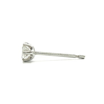 【ご注文後5%OFF】ブルーダイヤモンド ピアス (片耳用) 0.547ct SI2-VERY LIGHT BLUE-ラウンドブリリアントカット プラチナ 0.5ct 0.5カラット 天然ブルー ブルーダイヤ ダイヤモンドピアス ダイヤ ダイアモンドピアス ダイア Pt900 スタッド 6本爪 シンプル