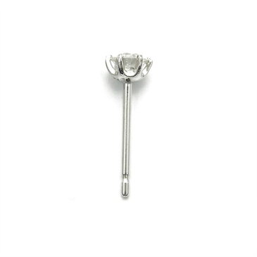 【ご注文後5%OFF】ブルーダイヤモンド ピアス (片耳用) 0.547ct SI2-VERY LIGHT BLUE-ラウンドブリリアントカット プラチナ 0.5ct 0.5カラット 天然ブルー ブルーダイヤ ダイヤモンドピアス ダイヤ ダイアモンドピアス ダイア Pt900 スタッド 6本爪 シンプル