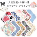 布ナプキン おりもの 布ライナー No1~3 ミックス 10枚 セット デザインセレクト オーガニックコットン おりもの 綿 コットン オーガニック おりものシート オリモノシート 生理用品 生理ナプキン 布 一体型 おりもの用