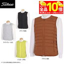 【GW期間中も休まず営業中♪】 【55%OFF】タイトリスト メンズ 撥水 防風 ストレッチ 中綿入り フルジップ クルーネック ベスト TWMV2245 [秋...