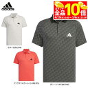 【GW期間中も休まず営業中♪】 【50%OFF】アディダス メンズ ロゴデザイン 総柄ジャカード 半袖 ポロシャツ IKJ53 ゴルフウェア [2024年春夏モ...