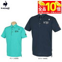 【GW期間中も休まず営業中♪】 【50%OFF】ルコック メンズ ロゴデザイン ワッペン 半袖 ポロシャツ QGMXJA02 ゴルフウェア [2024年春夏モデ...