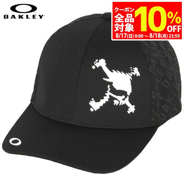 【17日・18日は全品10％OFFクーポン＋全品P10倍！】 オークリー メンズ SKULL HDF CAP 24.0 エンボスロゴ キャップ FOS901700 02E ブラックアウト ゴルフウェア [2024年モデル]