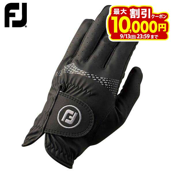 【10倍以上ポイント大量還元中！】9/10まで　フットジョイ メンズ PracTex プラクテックス ゴルフグローブ FGPT20 BK ブラック
