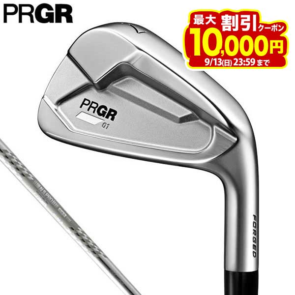 【10倍以上ポイント大量還元中！】9/10まで　【36％OFF】PRGR プロギア 01 ゼロイチ アイアン 5本セット （＃6〜9、PW） SPEC STEEL III Ver.2 スチールシャフト 特価