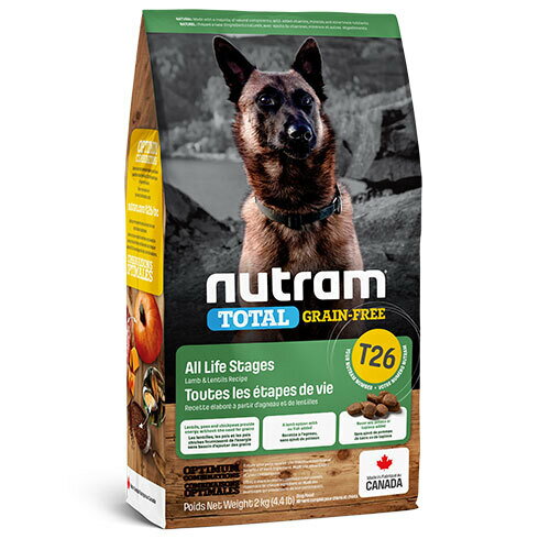 Rakuten - ニュートラムT26ラム＆レンズ豆2kg【 無添加 】【 3980円以上お買い上げで送料無料 】 カナダ産 犬用 dog ドッグフード ごはん !