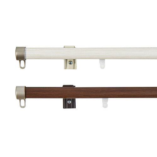 カーテンレール シングル TOSO 伸縮式 木目調 静音ランナー おしゃれな木目調カーテンレール「リネア」 2.0m 3.0m ホワイト ブラウン