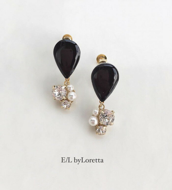 Color shizuku bijou pierce/earring(Black)@E/L byLoretta EL GoCb^ accessory ANZT[@hbv@rW@ubN@sAX@CO@I@`^@@˂@Nbv@Zbg@nhCh