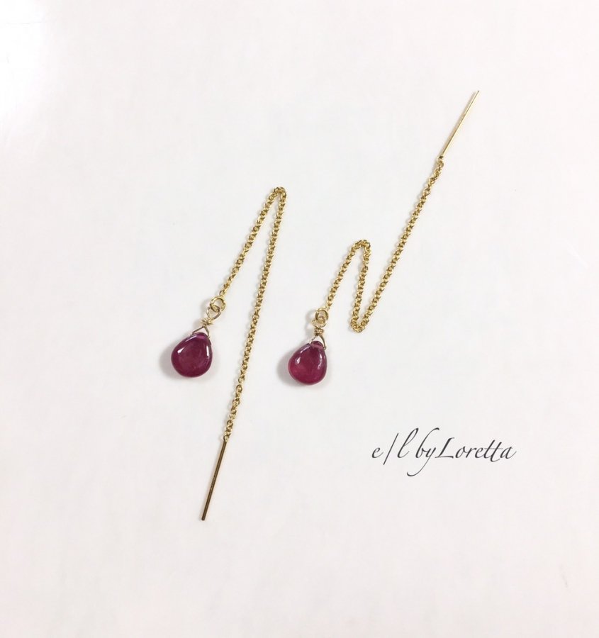 楽天A.D.Gルビー American pierce　アクセサリー　ピアス　送料無料　RED　レッド　赤　GOLD　ゴールド　金　小さめ　一粒ジュエリー　レディース　女性　大人可愛い　フェミニン　上品　お洒落　おしゃれ　カジュアル　エルバイロレッタ　E/L byLoretta　E/L