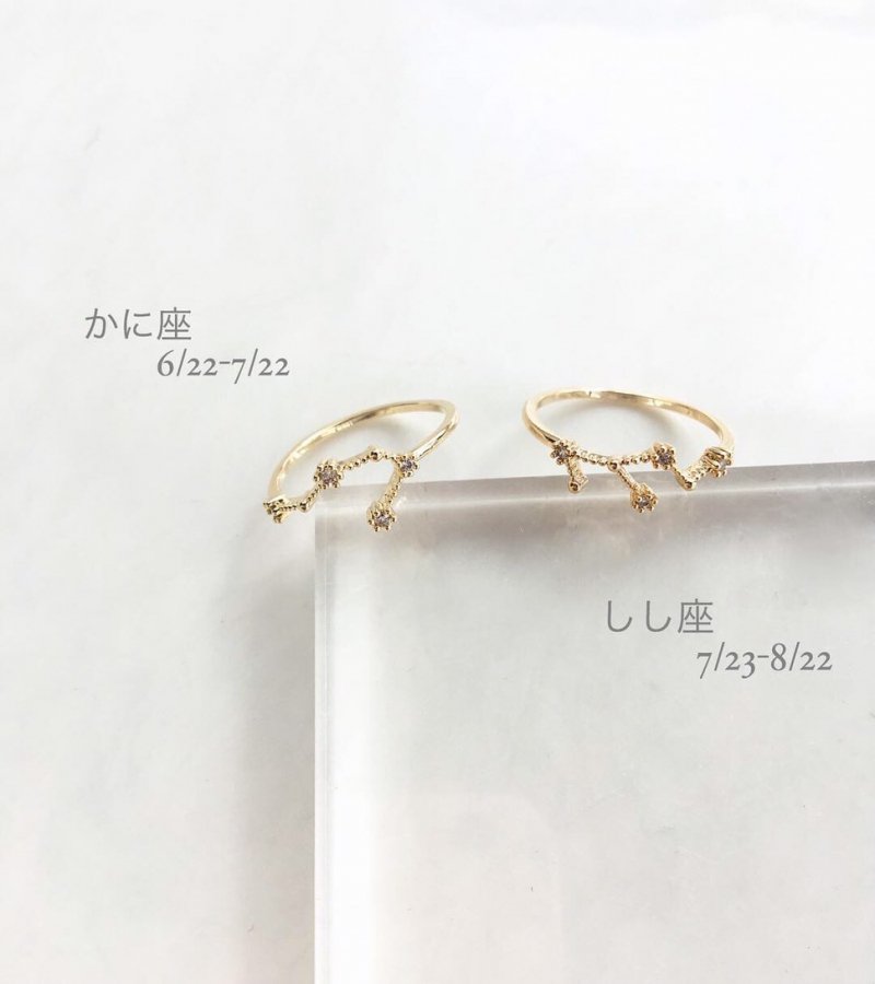 星座 Crystal Ring (かに座/しし座)　アクセサリー　リング　指輪　クリスタル　か...