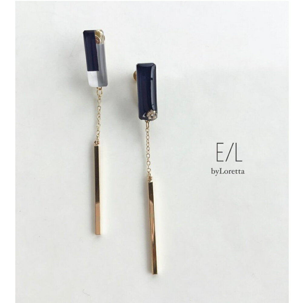 Asymmetry 3color stick pierce/earring(Navy)E/L byLoretta EL Хå accessory ꡼ȥ꡼ƥåͥӡ졼ۥ磻ȡޥ顼ԥ󥰡󡡼顡ͤå׼ξåȡϥɥᥤ