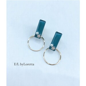 Bijou stick mini hoop pierce/earring(Green)E/L byLoretta EL Хå accessory ꡼꡼󡡥ӥ塡ƥåߥ˥աסԥ󥰡󡡼顡ͤå׼ξåȡϥɥᥤɡ奨꡼