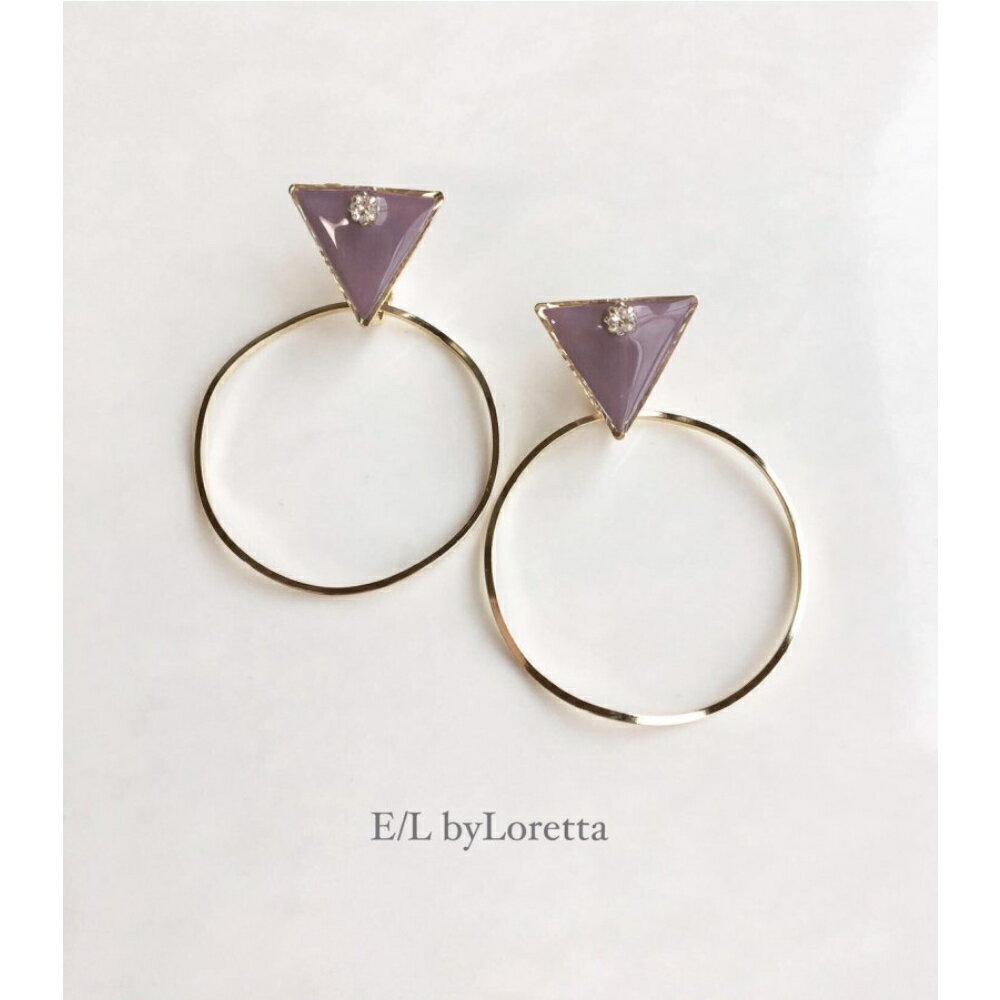 Triangle bighoop pierce/earring(Purple)@E/L byLoretta EL GoCb^ accessory ANZT[@gCAO@rbOt[v@p[v@WG[@sAX@CO@`^@˂@@Nbv@Zbg@nhCh