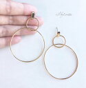 Gold w hoop pierce