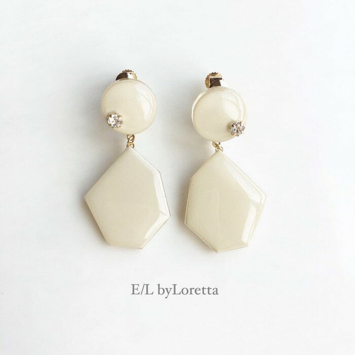 Color KAKERA pierce/earring(Ivory)E/L byLoretta EL Хå accessory ꡼顡ܥ꡼ۥ磻ȡԥ󥰡󡡼顡ͤå׼ξåȡϥɥᥤ