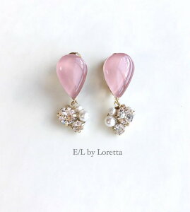 Color shizuku bijou pierce/earring(Pink)E/L byLoretta EL Хå accessory ꡼ӥ塼ԥ󥯡ԥ󥰡󡡼顡ͤå׼ξåȡϥɥᥤ